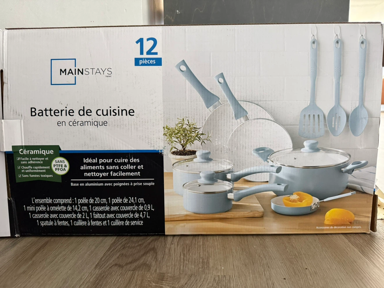 Mainstays 12-Piece Ceramic Cookware Set