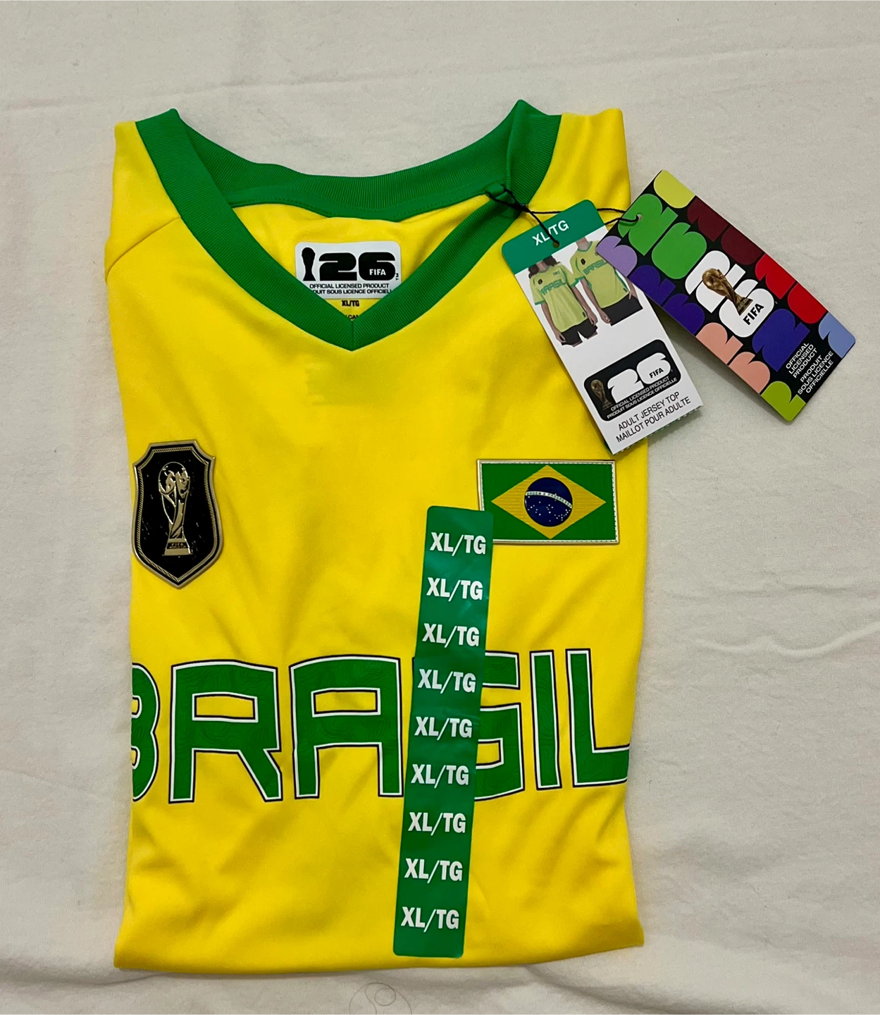 Brazil National Team Soccer Jersey XL - photo 3