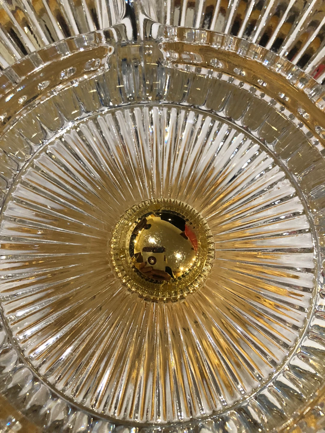 24K Gold Crystal Glass Fruit Bowl with Trim - photo 3