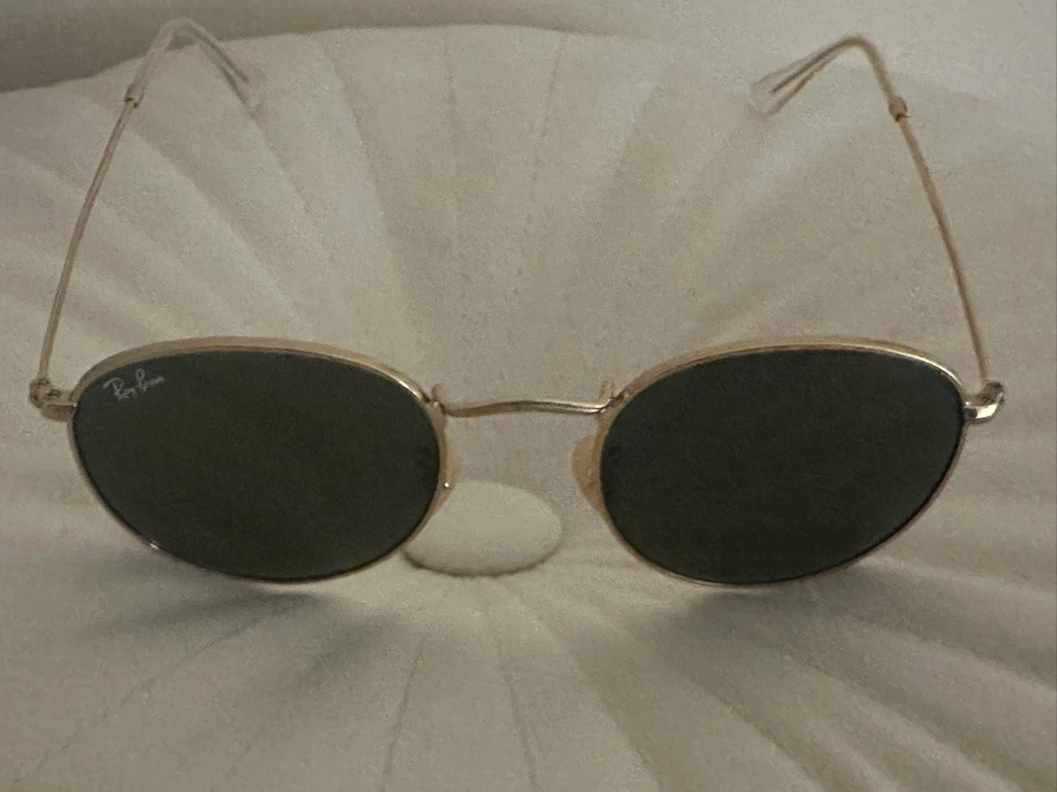 Ray-Ban ROUND METAL sunglasses gold green - photo 4