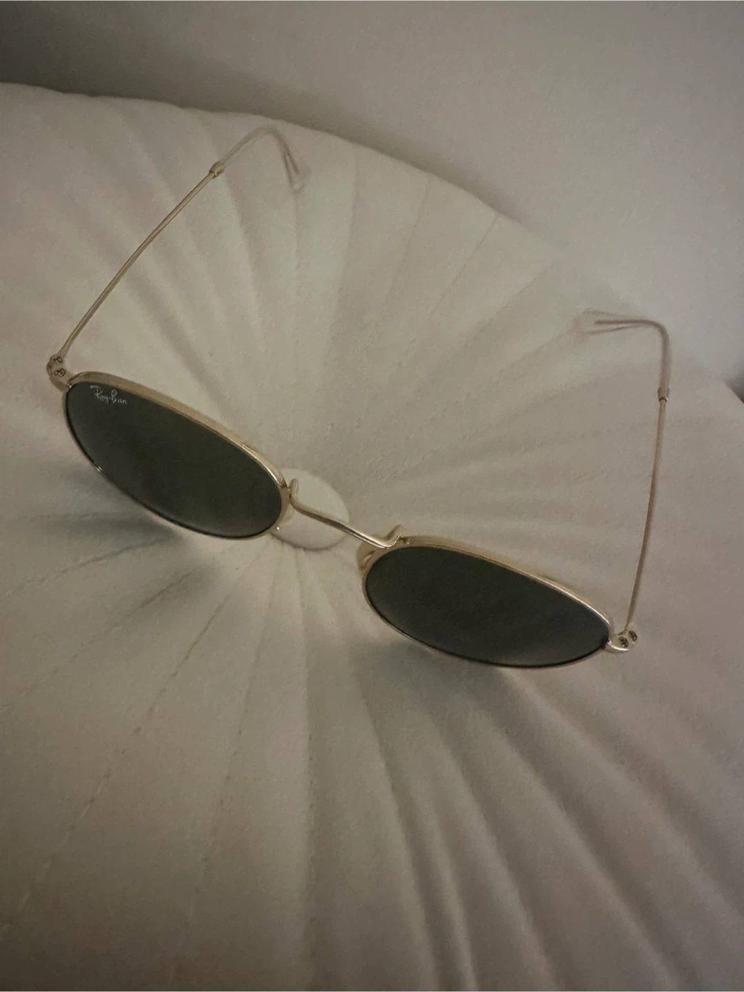 Ray-Ban ROUND METAL sunglasses gold green - photo 5