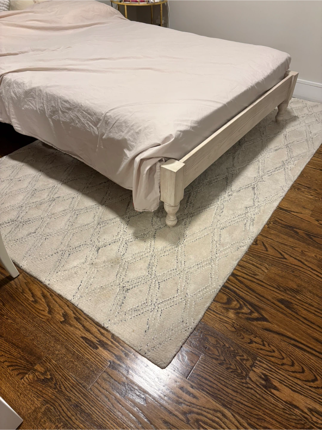 West Elm Hazy Lattice Wool Rug