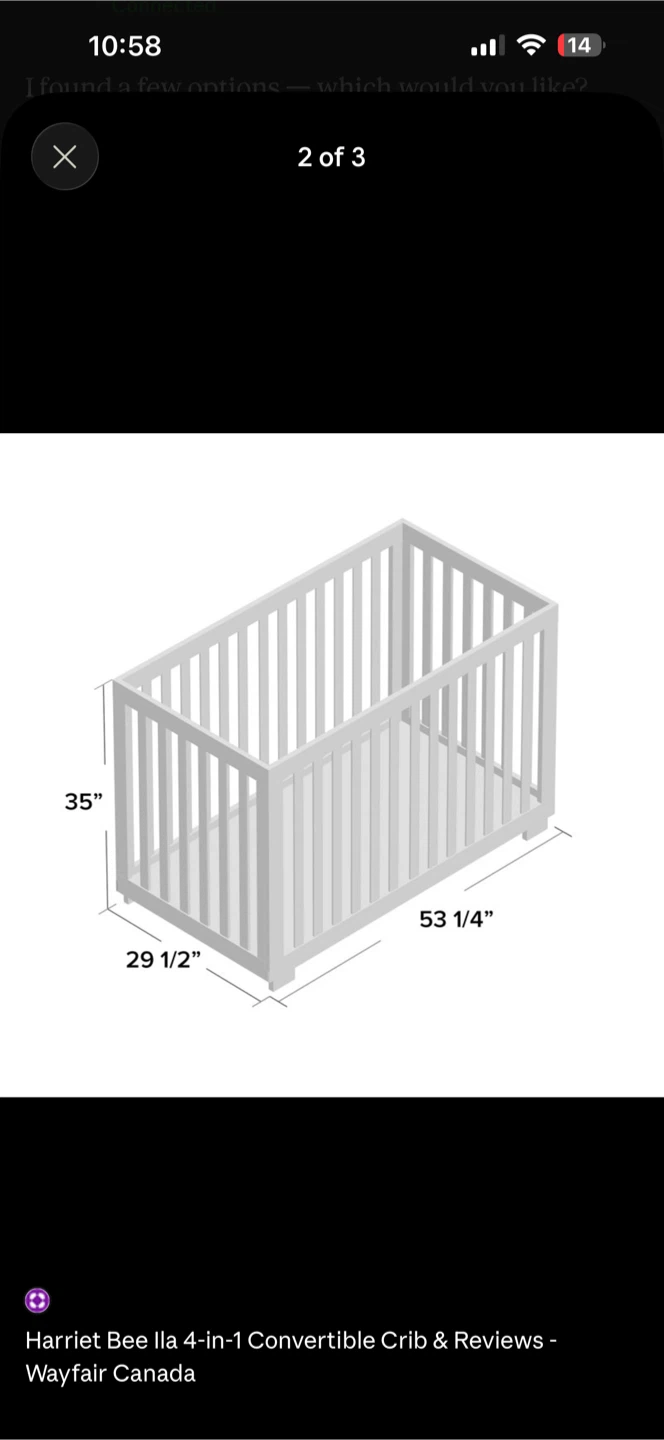Harriet Bee 4-in-1 Convertible Crib + Mattress - photo 2