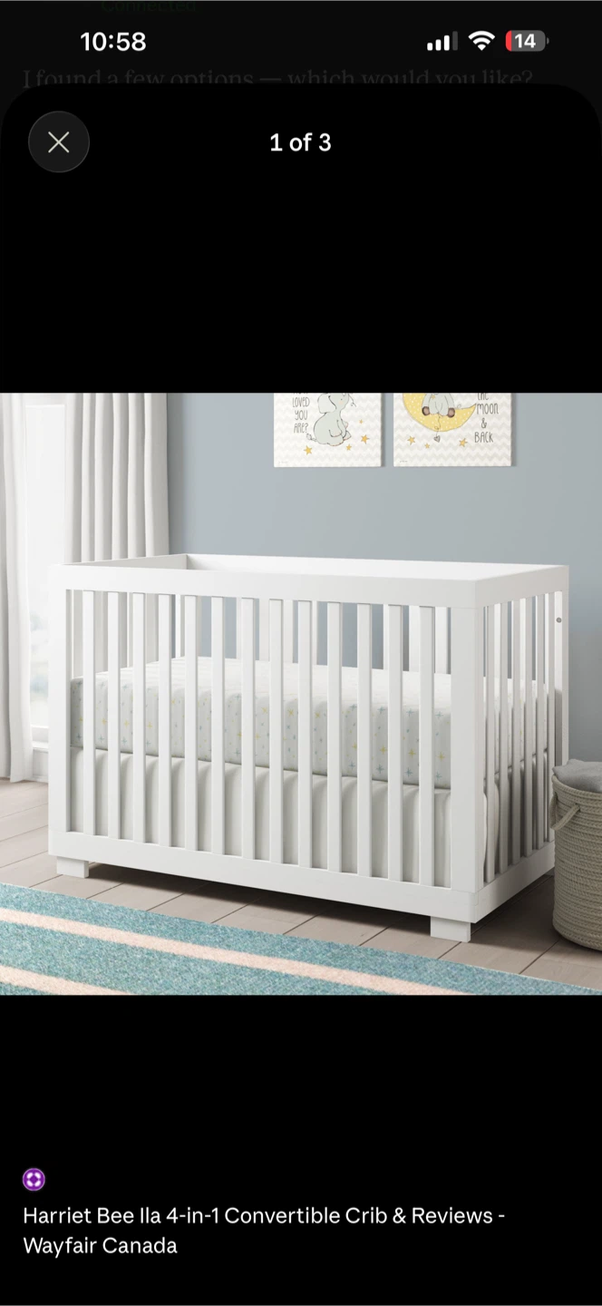 Harriet Bee 4-in-1 Convertible Crib + Mattress - photo 3