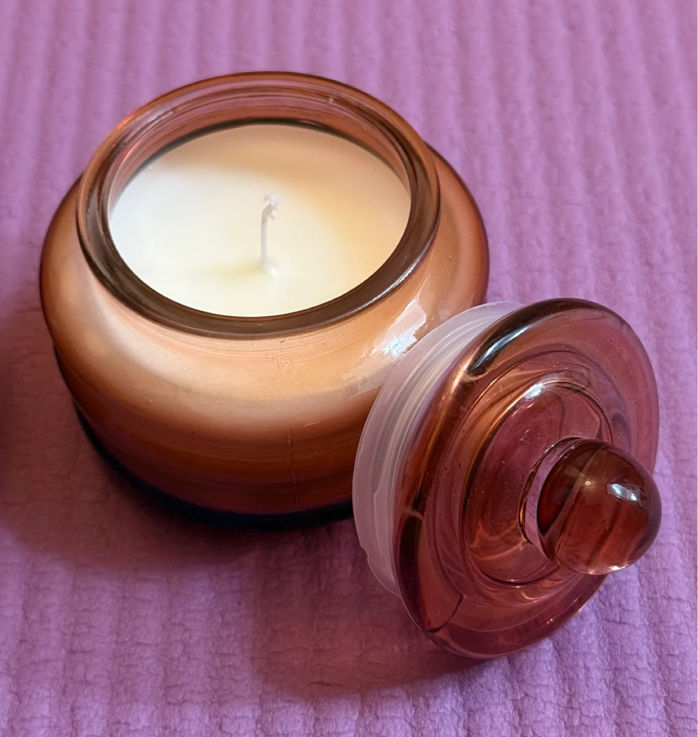 NEW✨ Amber Glass Candle set of 2 - photo 2
