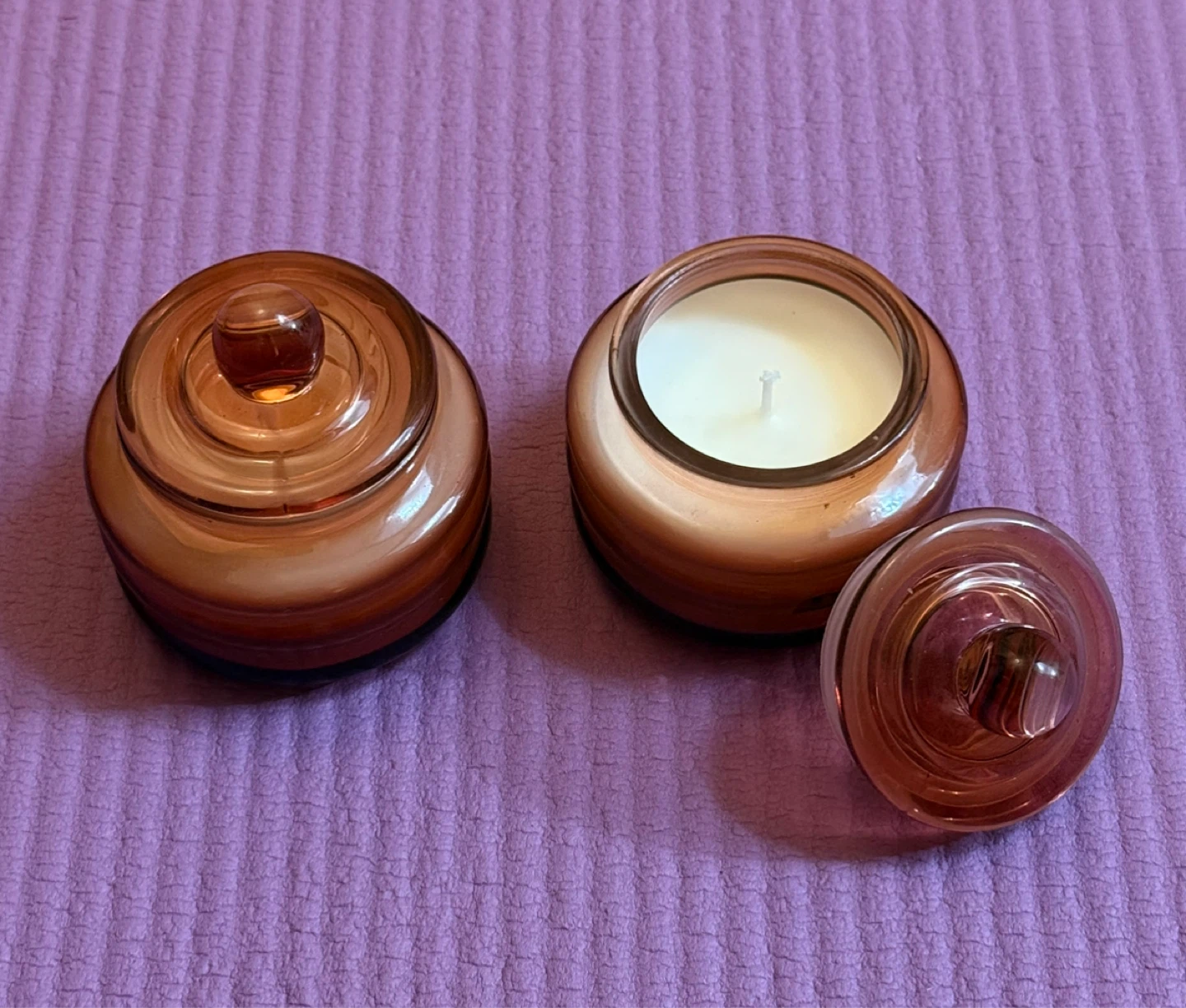 NEW✨ Amber Glass Candle set of 2 - photo 3