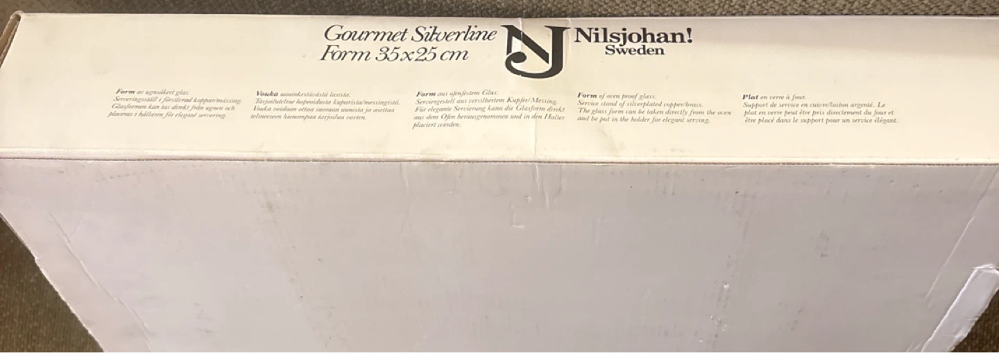 NilsJohan Gourmet Silverline Glass Serving Dish 35x25cm - photo 3