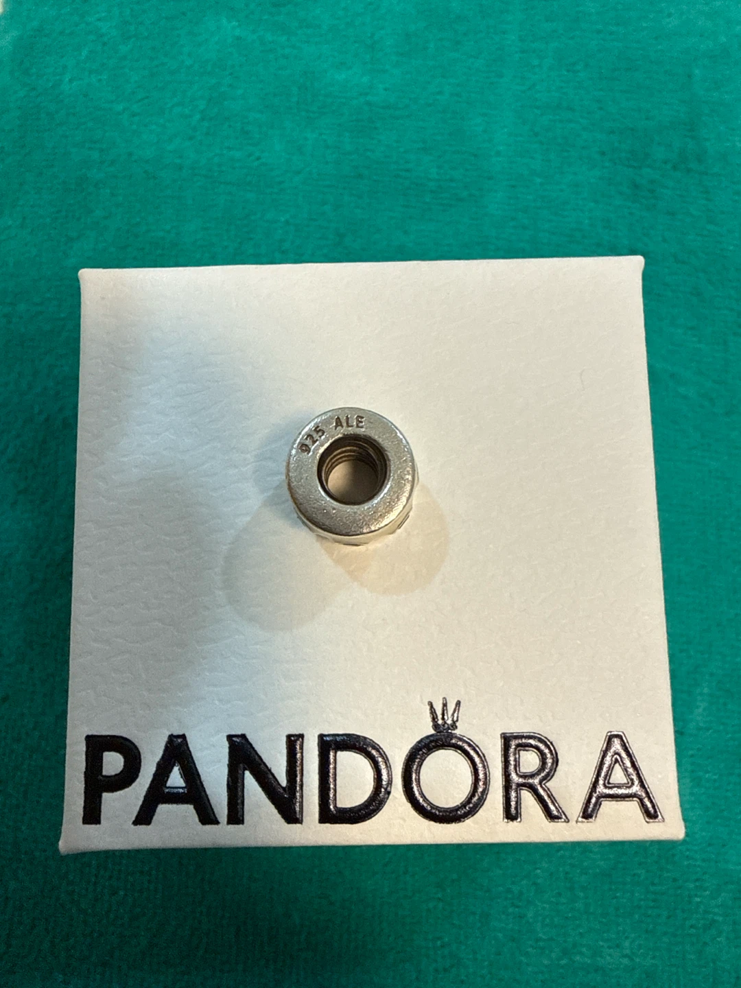Pandora retired Promise barrel Charm with Black Stones - photo 2