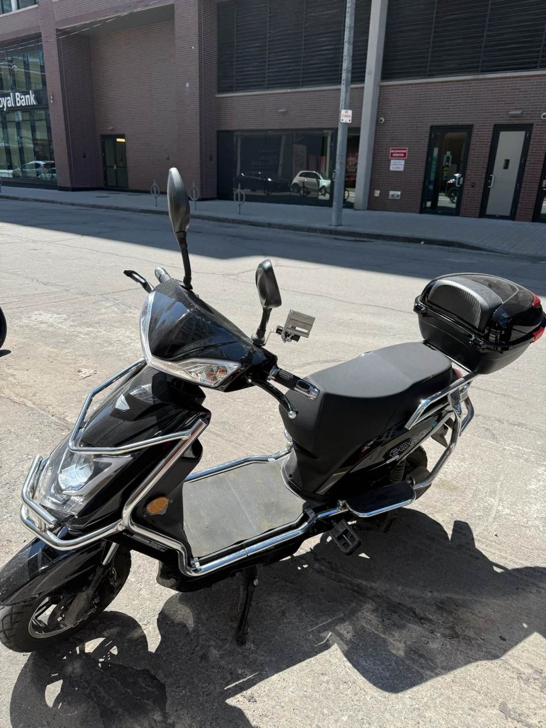 Black Electric Scooter with Storage Box - photo 3