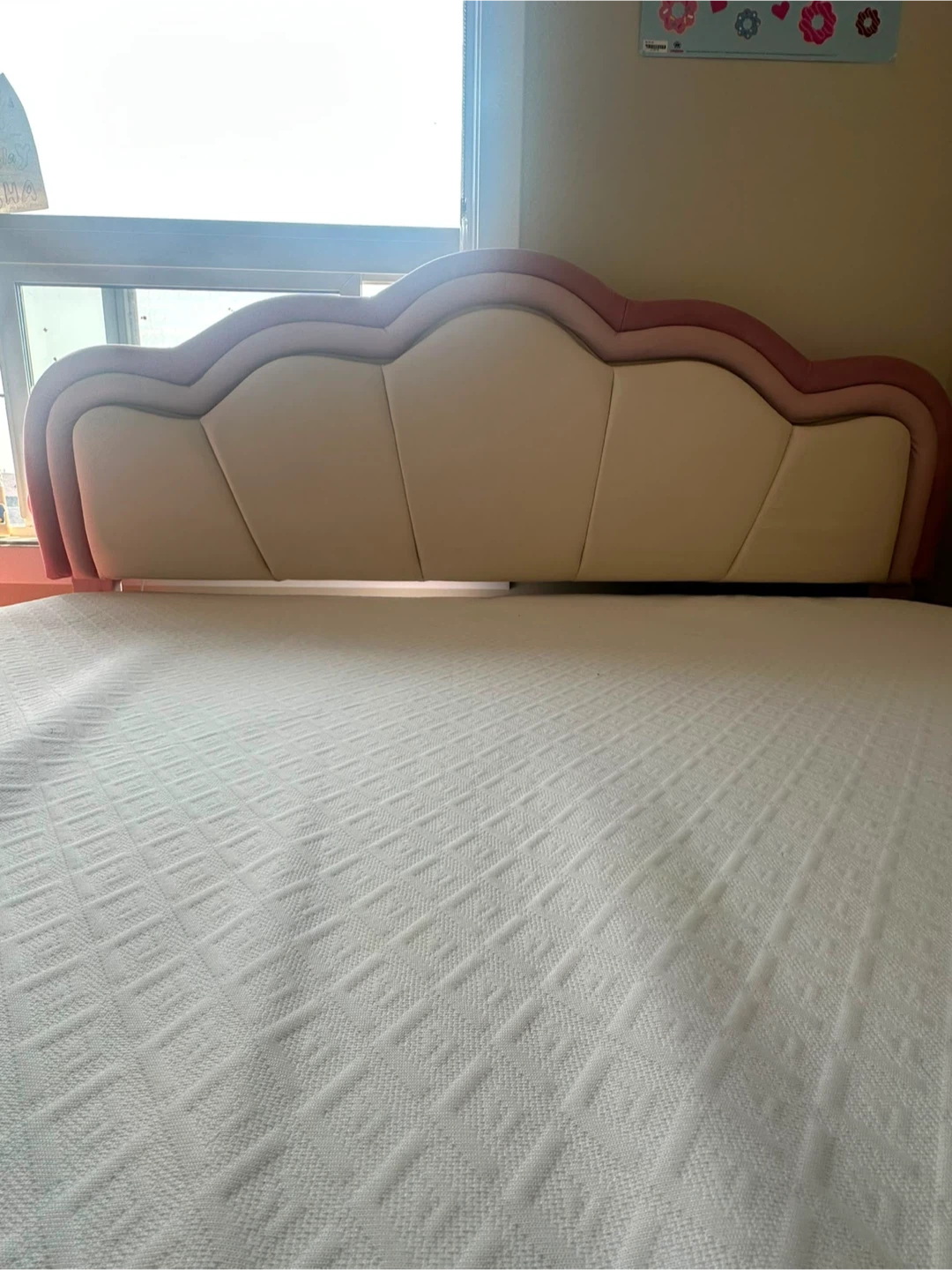 Queen Size Bed Frame with Headboard - Pink - photo 2