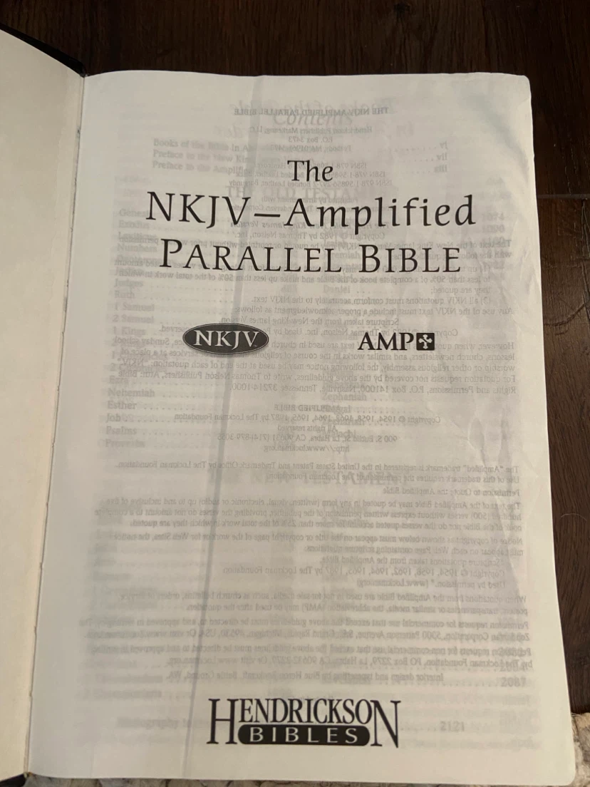 The NKJV-Amplified Parallel Bible by Hendrickson Bibles - photo 2