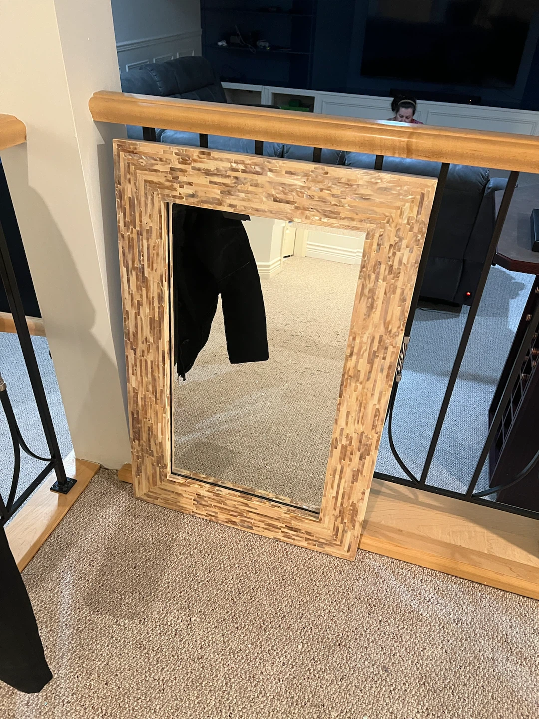 Decorative Wood Mosaic Mirror
