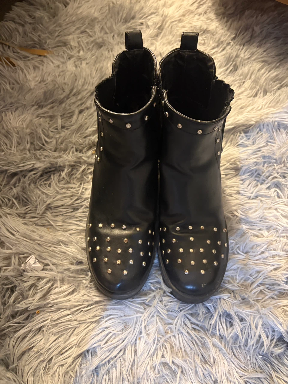 Black Studded Ankle Boots