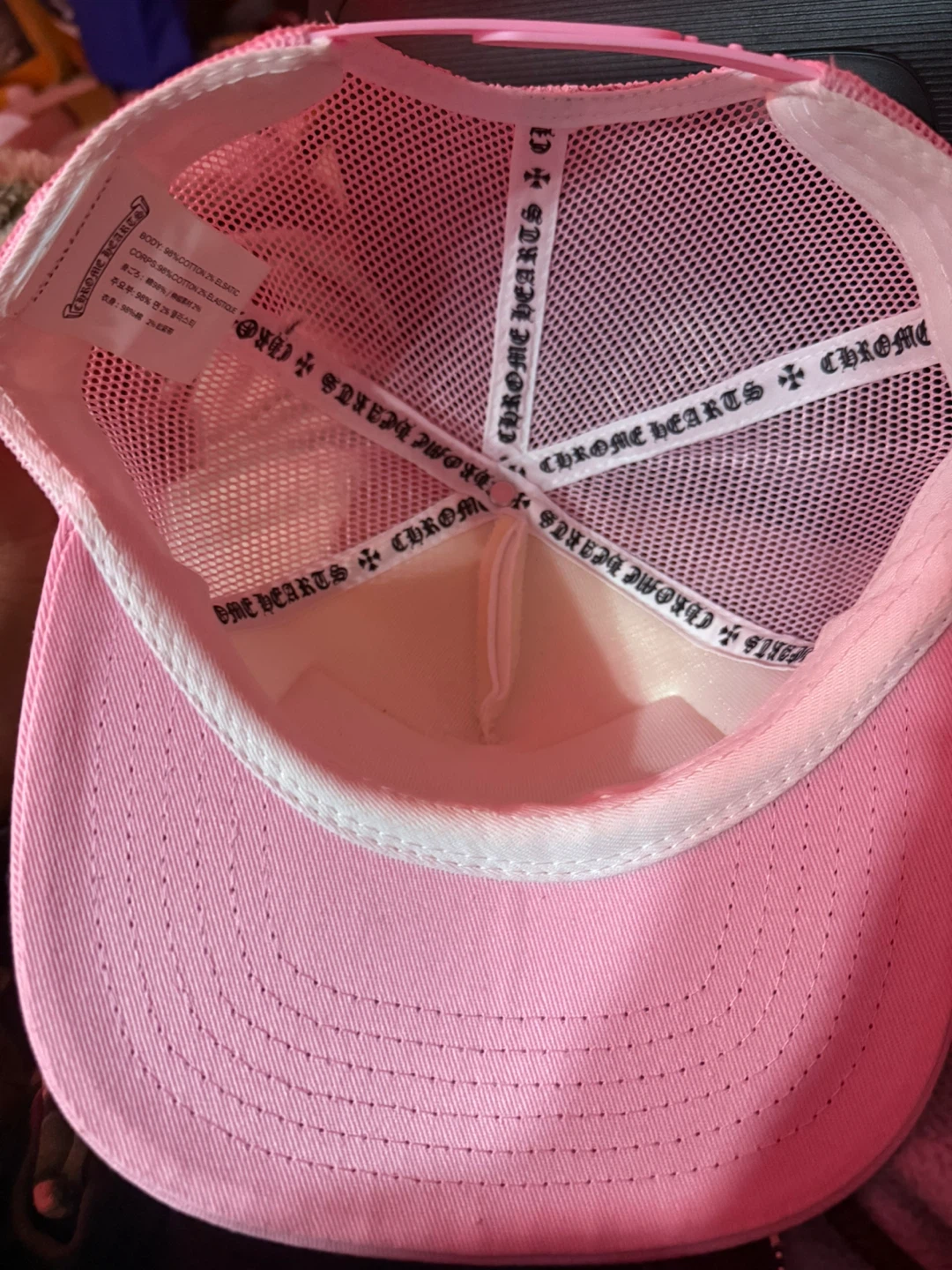 Chrome Hearts Pink Trucker Hat
