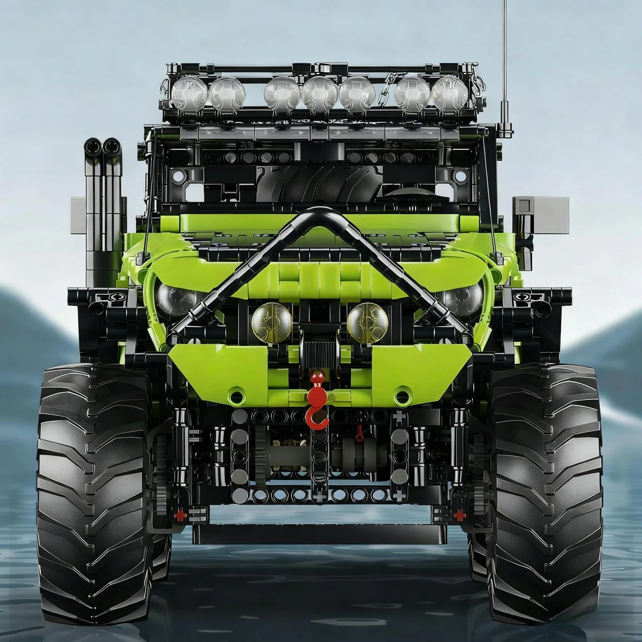 Green 4x4 Off-Road Toy Truck Building Set