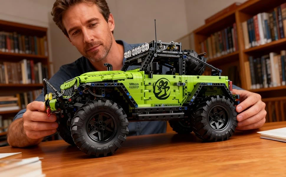 Green 4x4 Off-Road Toy Truck Building Set - photo 3