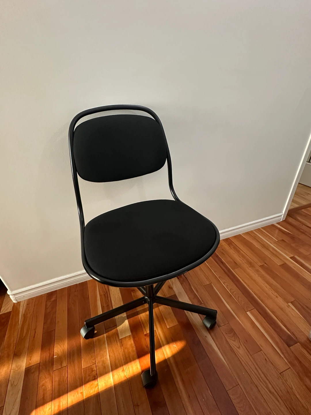 Black Office Chair with Wheels