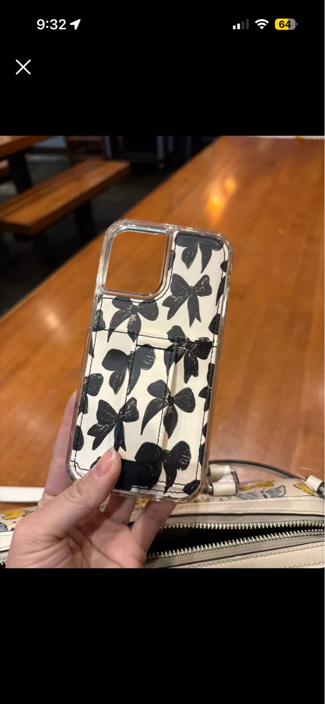 IPhone16 Case with Black Bows