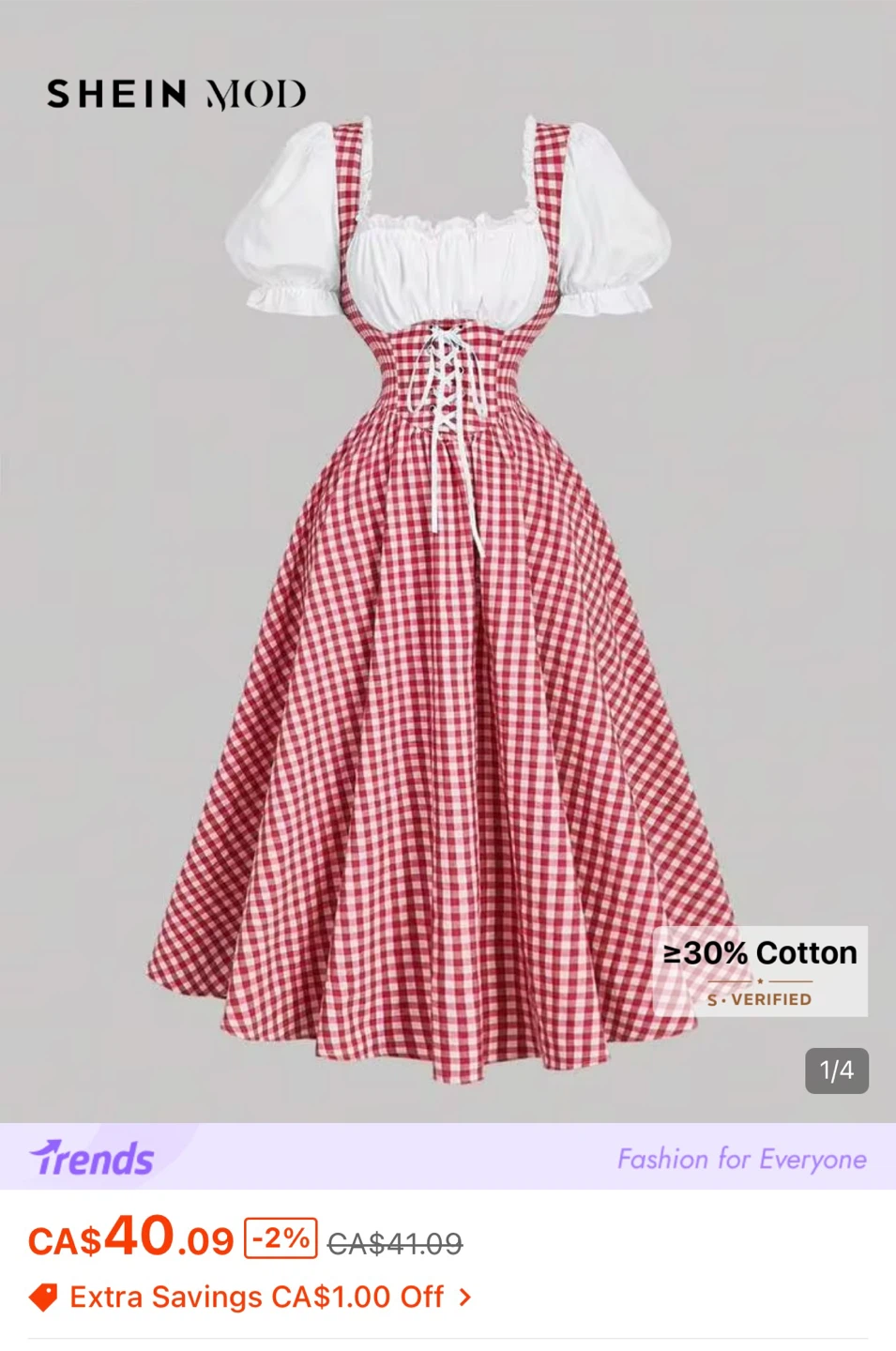 Oktoberfest costumes vintage plaid red dress long