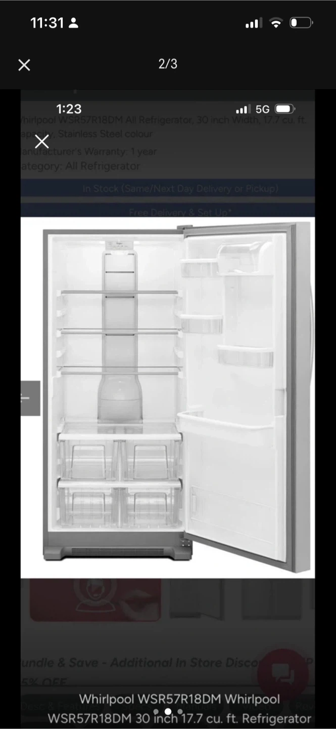 Whirlpool WSR57R18DM All Freezer - photo 2