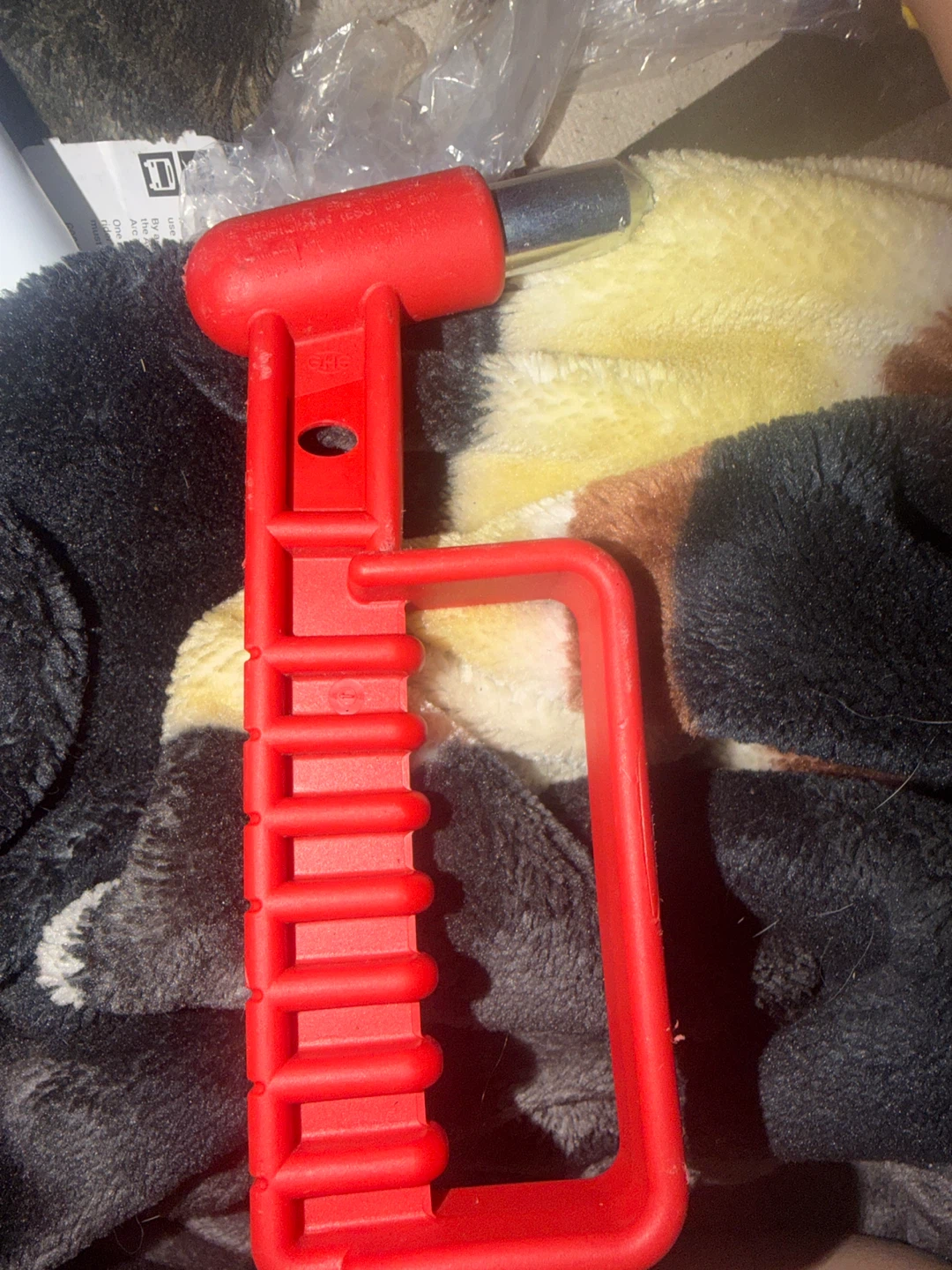 Red Safety Hammer Seatbelt Cutter Tool