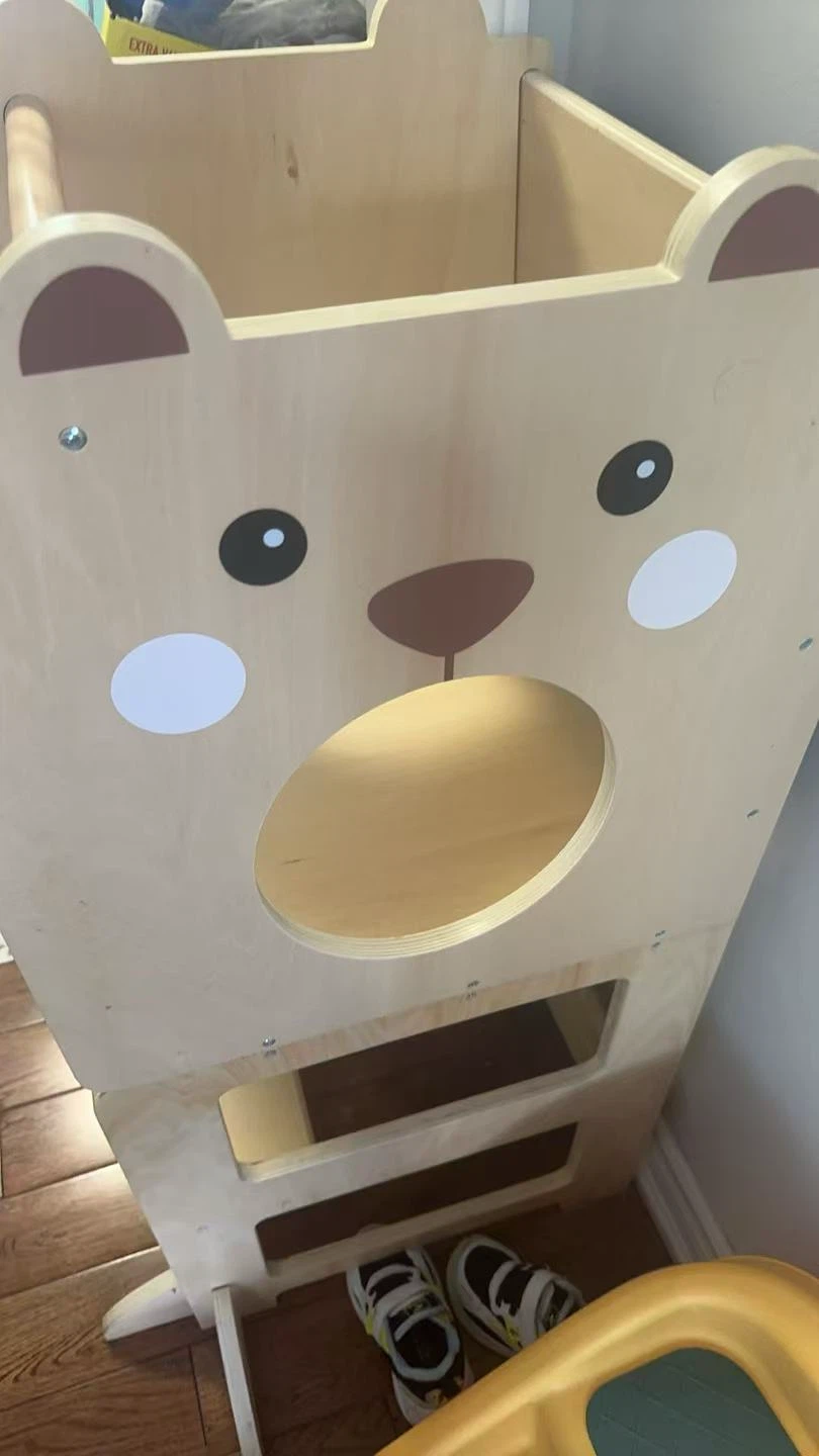 Wooden Kids Learning Tower - Bear Design - photo 2