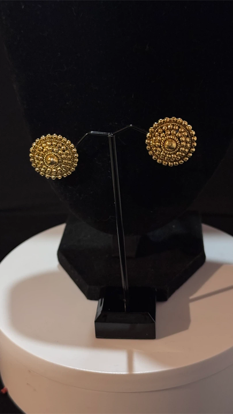 Gold plated Beaded Necklace and Earrings Set - photo 3
