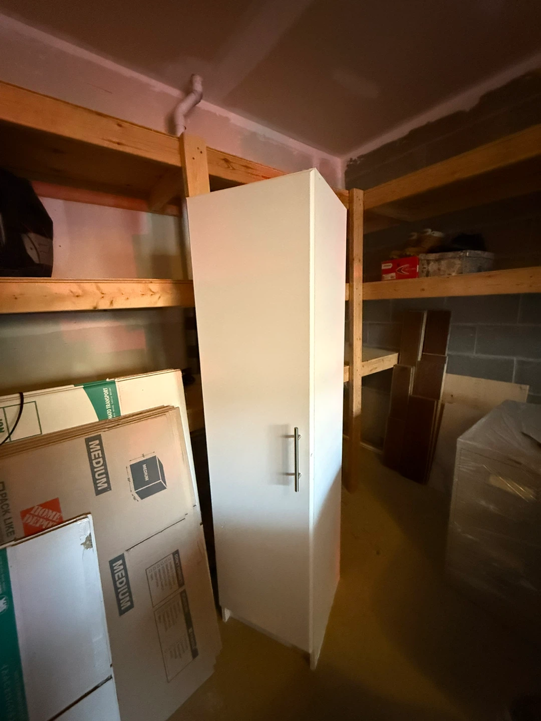 White Storage Cabinet with Door