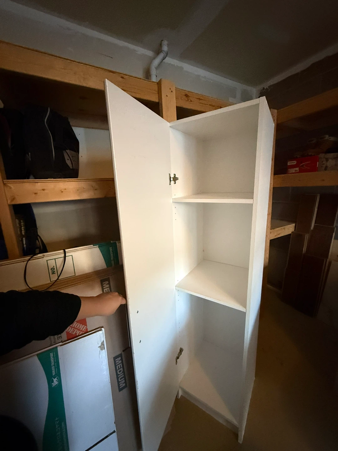 White Storage Cabinet with Door - photo 3