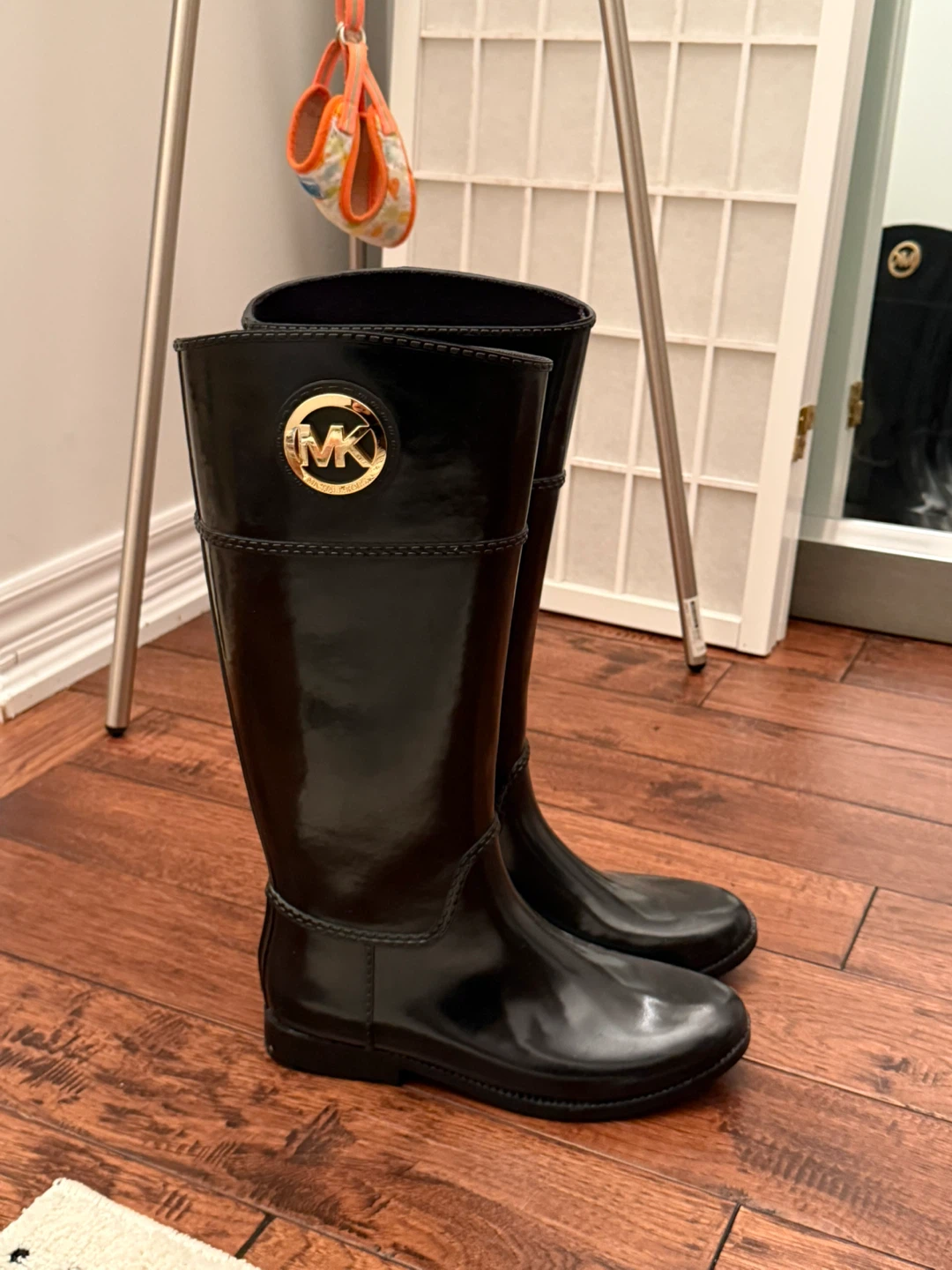 Michael Kors Black Rubber Rain Boots