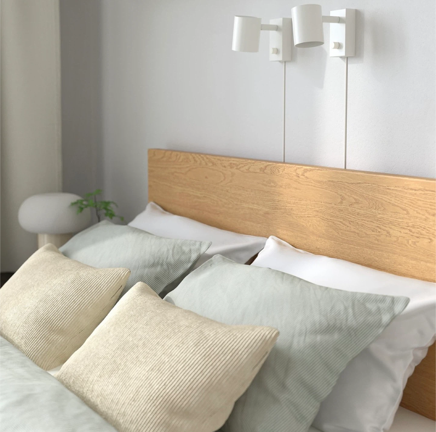 IKEA Queen Size-Oak Veneer Bed Frame - photo 2