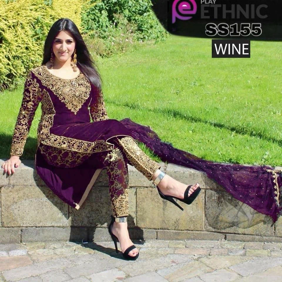 Women's Embroidered plazzo Kameez Set - photo 2