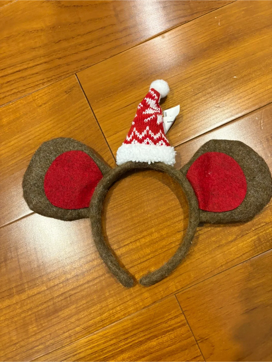 Christmas Mouse Ears Headband with Santa Hat
