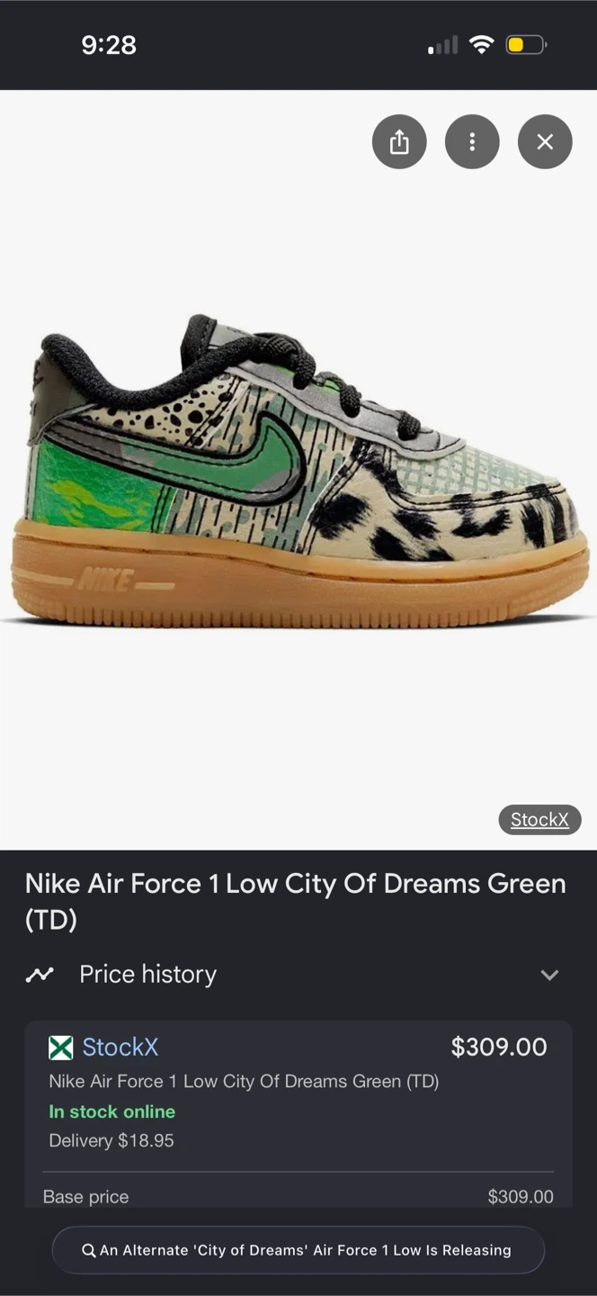 Nike Air Force 1 Low City Of Dreams Green TD