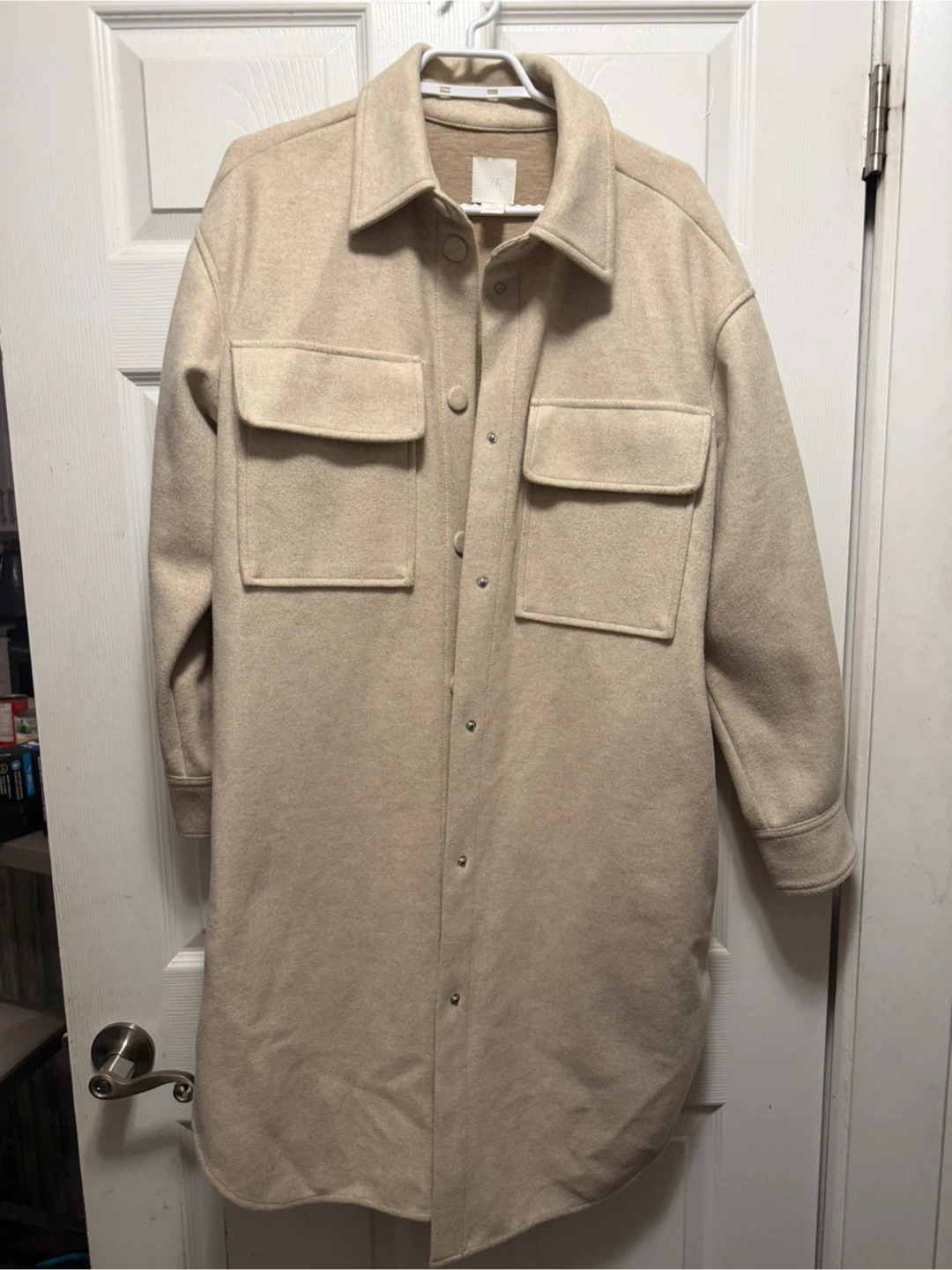 Cream Shacket - Size Medium