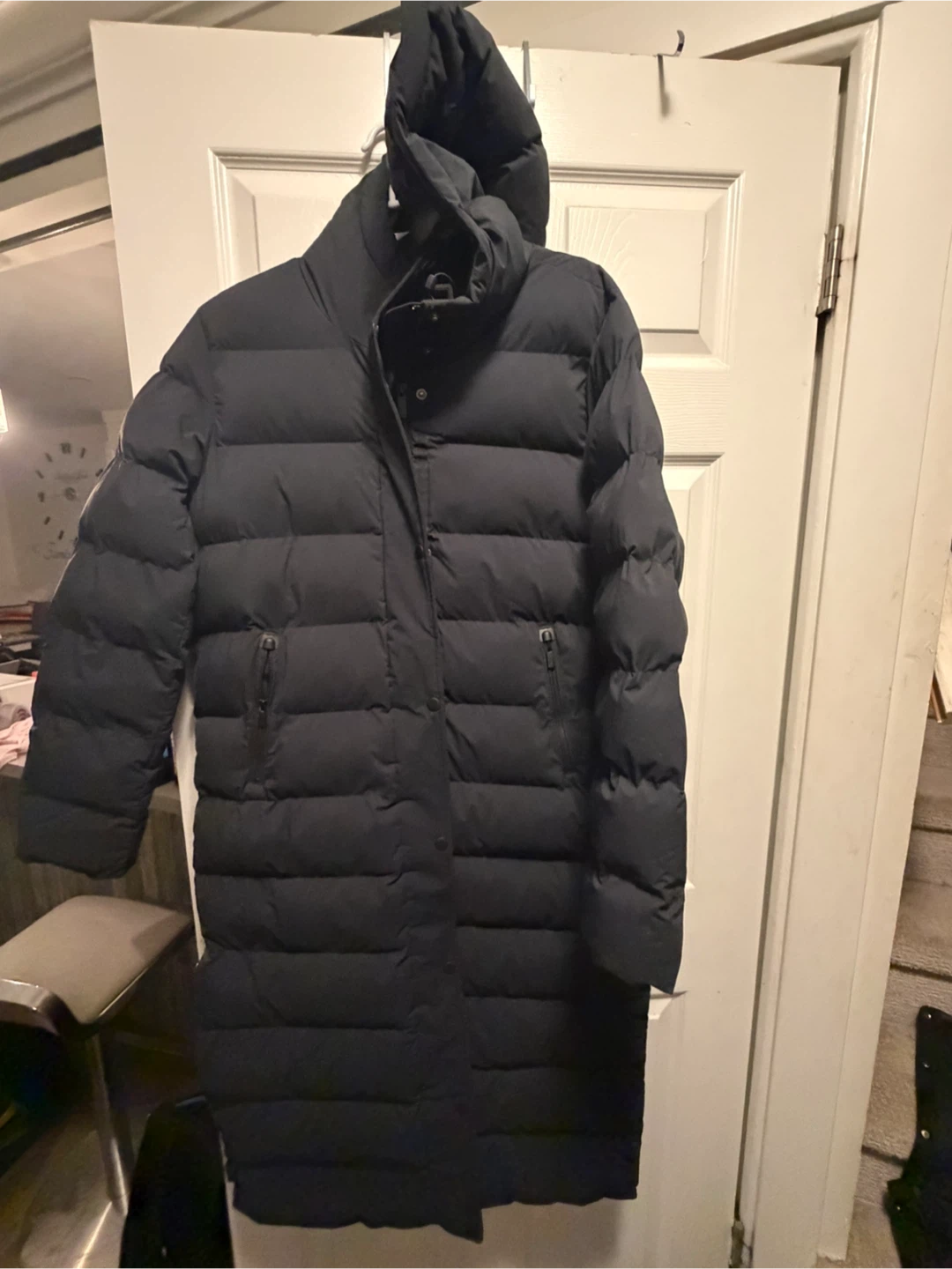 Denver Hayes Black Puffer Coat with Hood