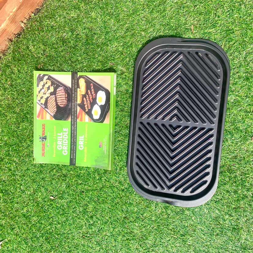 Reversible 2 Burner Grill Griddle Stovetop BBQ Cooking Pan