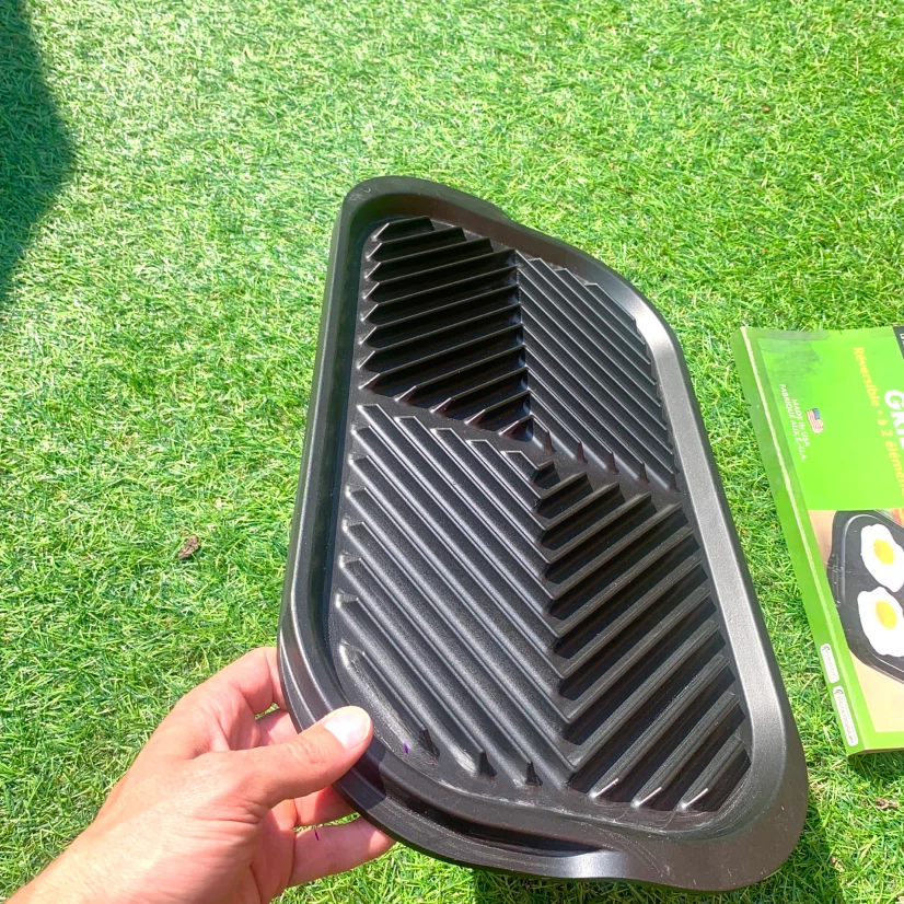 Reversible 2 Burner Grill Griddle Stovetop BBQ Cooking Pan - photo 3