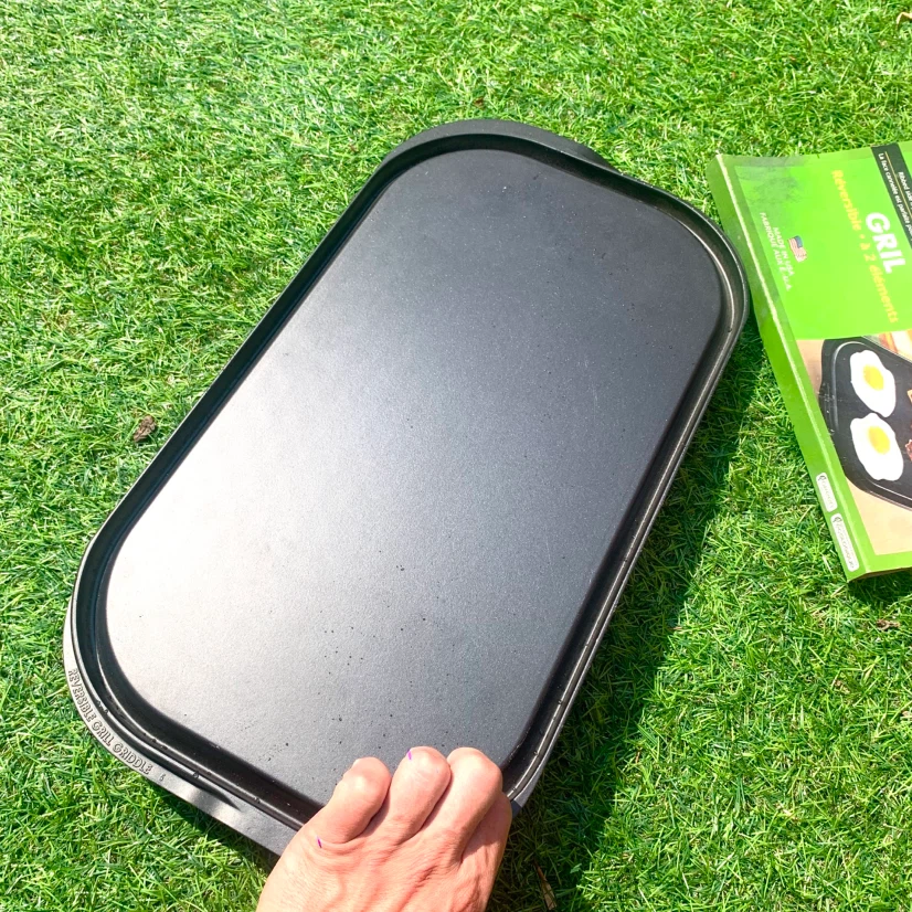Reversible 2 Burner Grill Griddle Stovetop BBQ Cooking Pan - photo 4