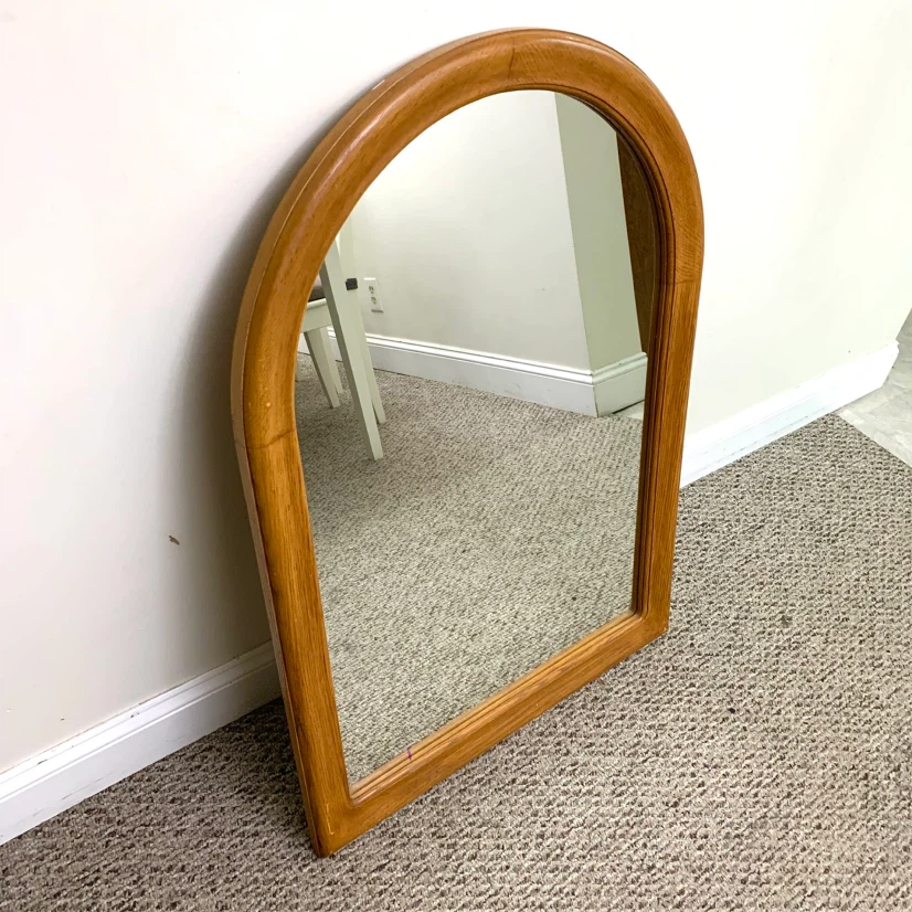Large Arched Wall Mirror Wood Frame Home Decor 40in