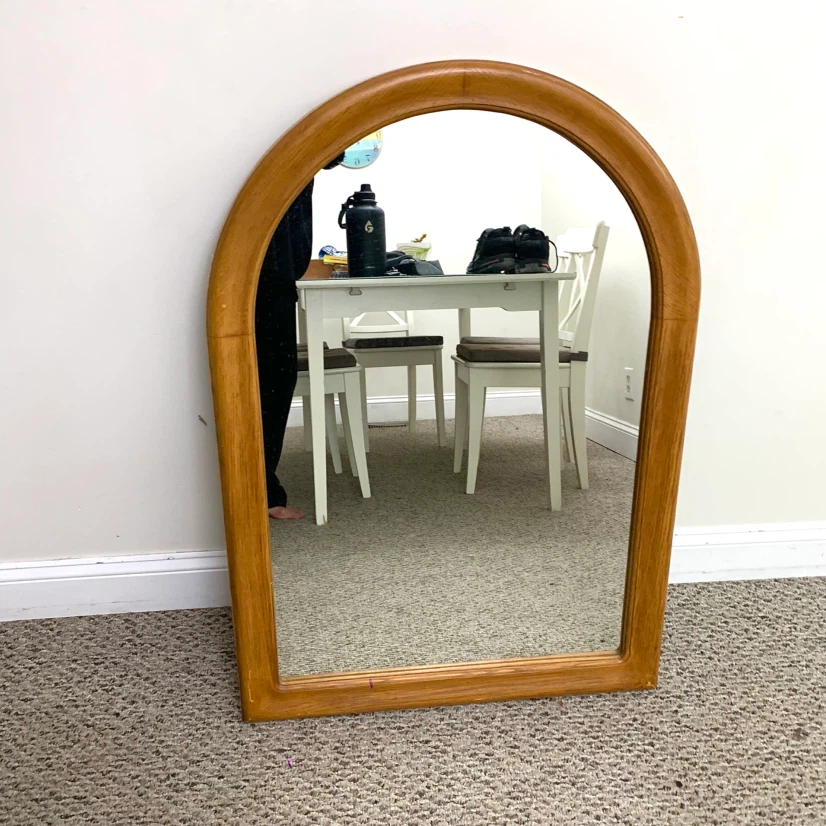Large Arched Wall Mirror Wood Frame Home Decor 40in - photo 4
