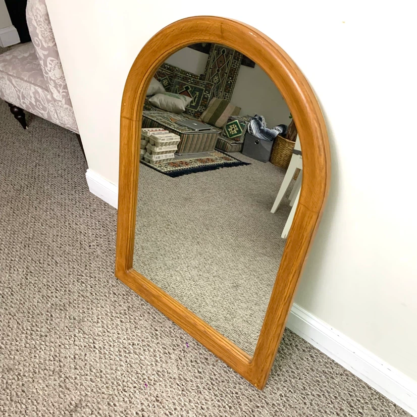 Large Arched Wall Mirror Wood Frame Home Decor 40in - photo 5
