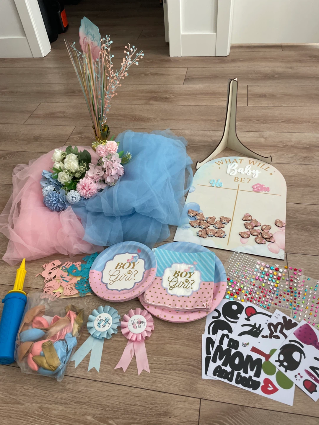 Gender reveal party decorations bundle