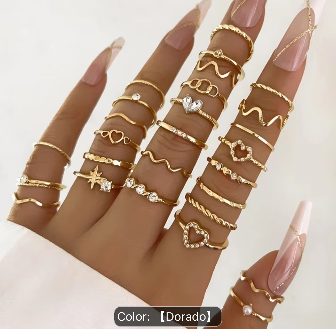 Gold Tone Boho Ring Set - photo 2