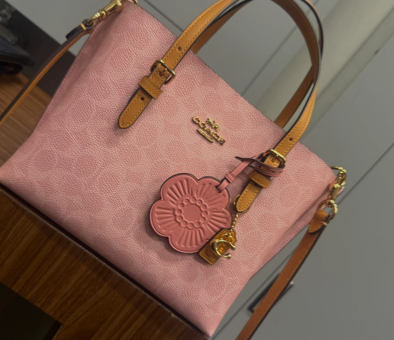 Blush Pink Coach Pink Tote Bag