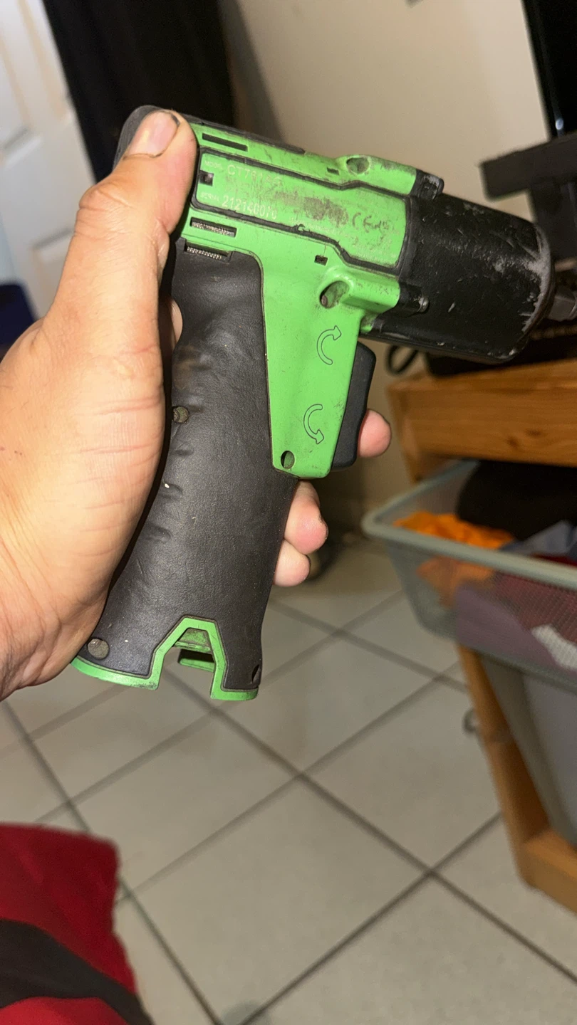 Green and Black Impact Wrench with Charger