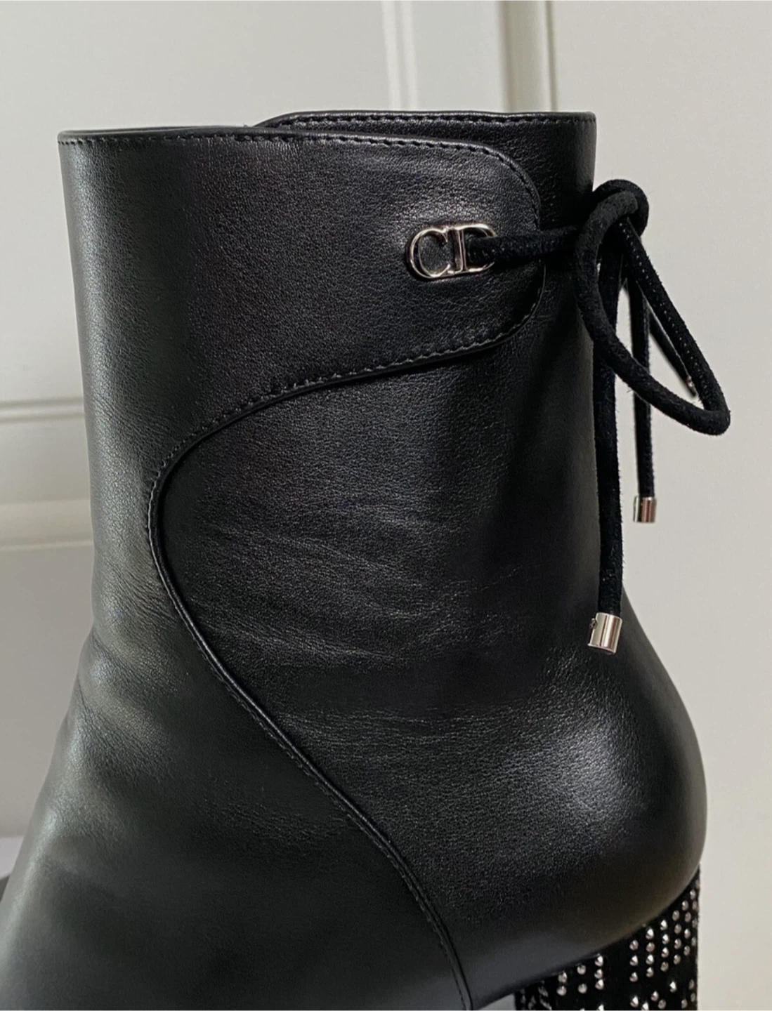 Authentic Christian Dior “Stellar” BLK Leather Boots SZ US 6 - photo 5