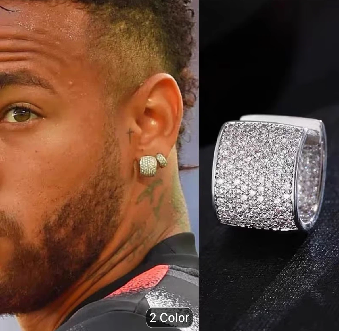 Rose Gold Diamond Hoop Earrings