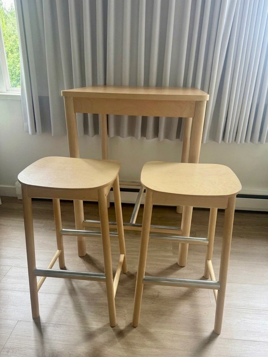 RÖNNINGE Ikea Bar Table hand Two Stools - photo 3