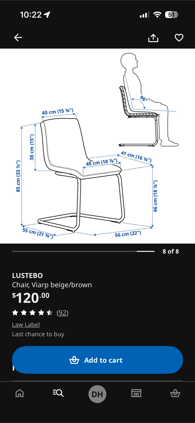 IKEA LUSTEBO Chair - photo 3